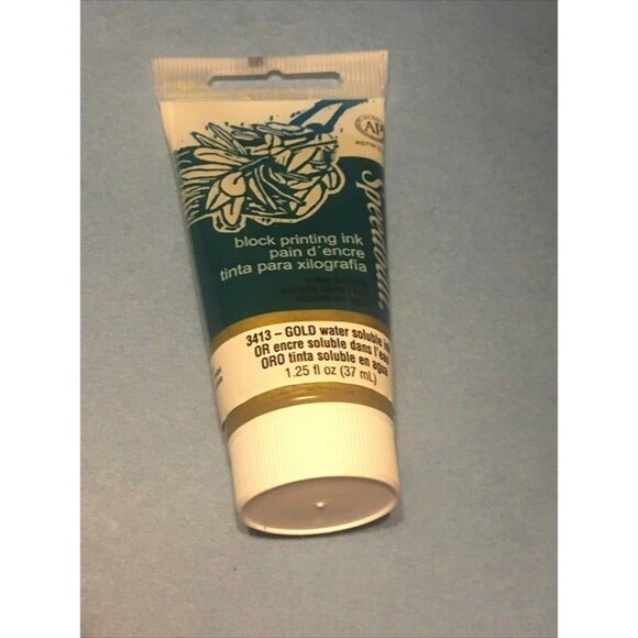 Speedball block printing Inc. 3413 Gold Water Soluble - Picture 1 of 6